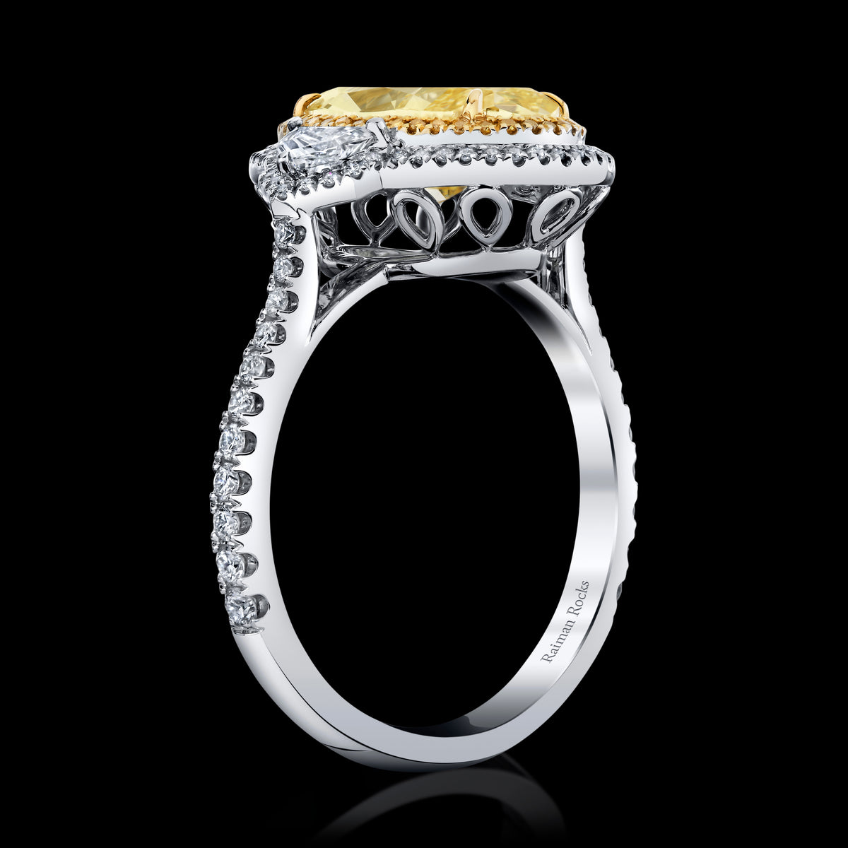 Golden Aureole ring, side view