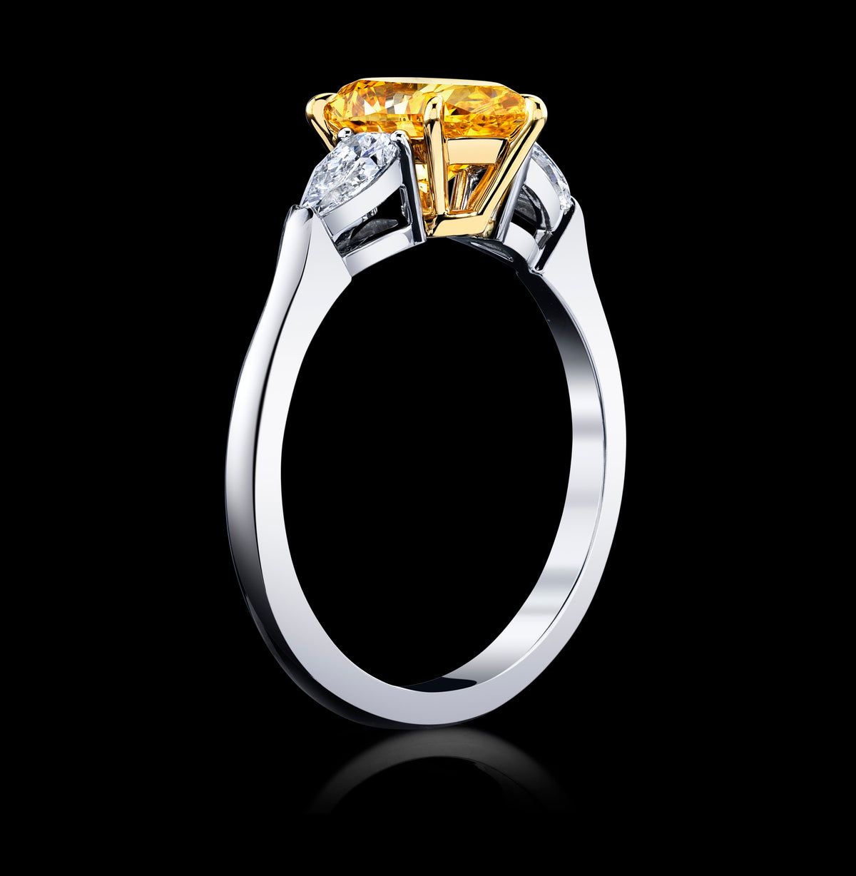 Amber Flame diamond ring, view 2