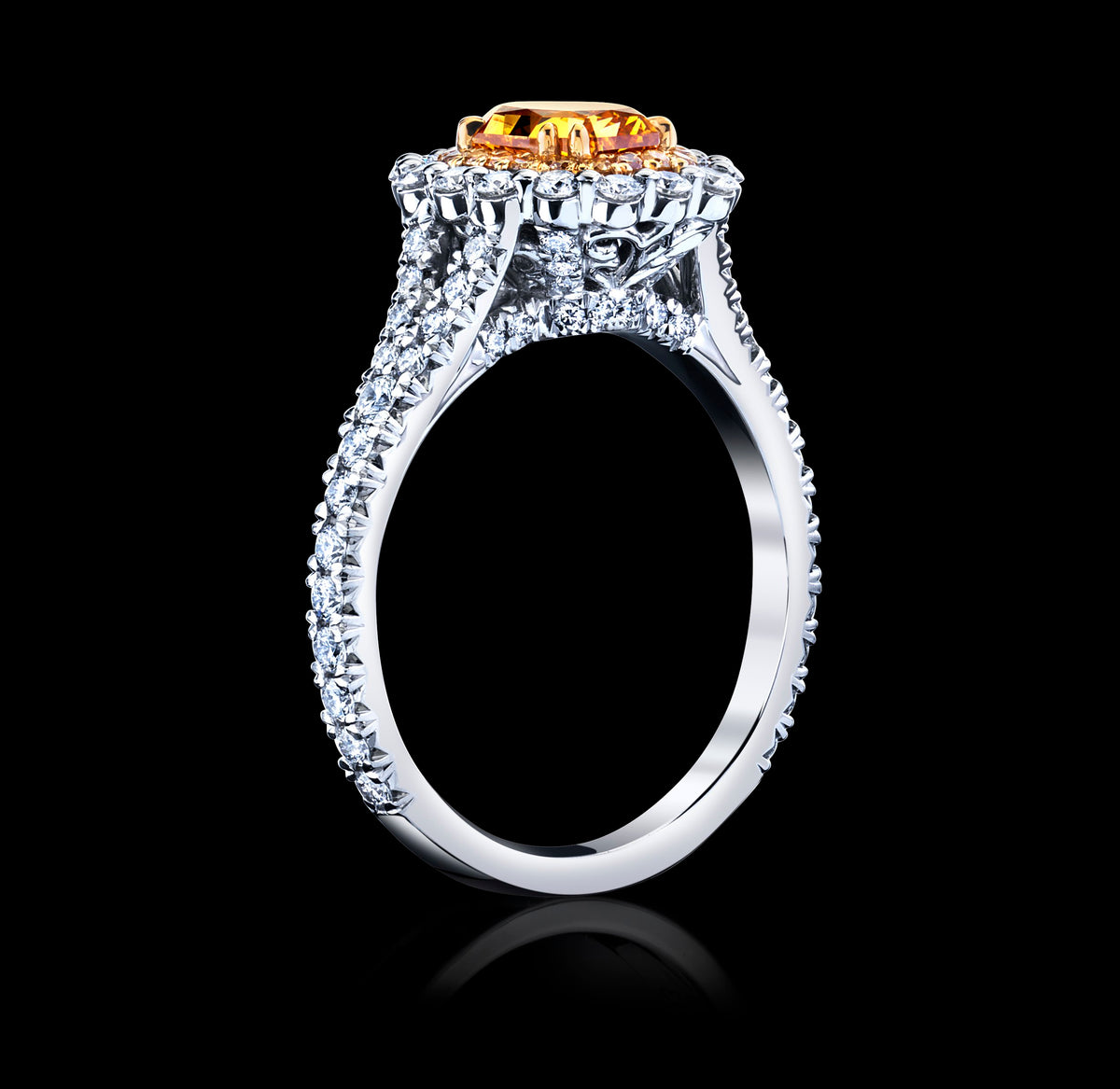 Ember Mosaic diamond ring, view 2
