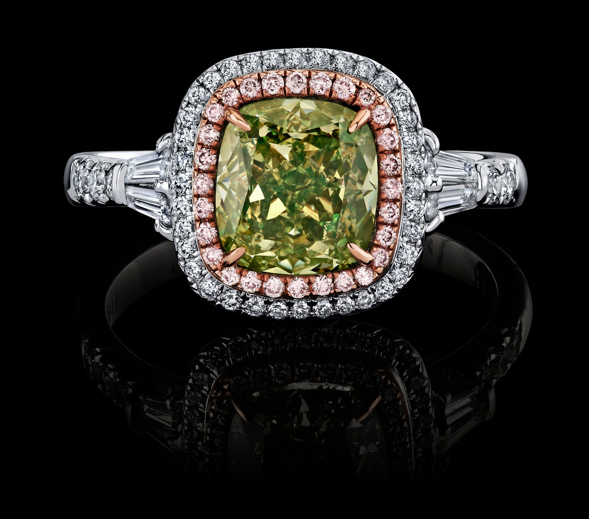 Verdant Sun diamond ring, view 1