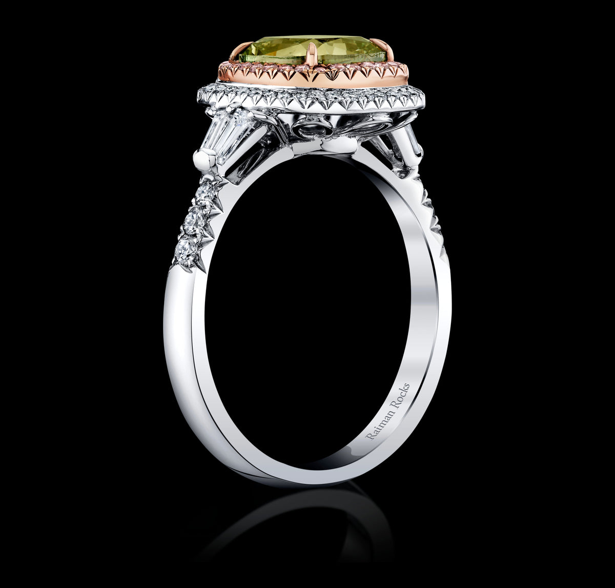 Verdant Sun diamond ring, view 3