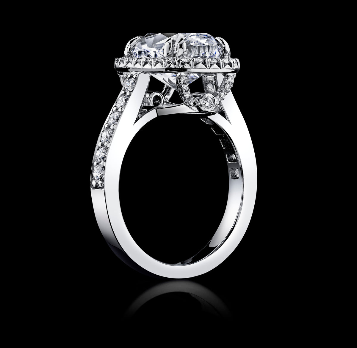 Polar Pavilion diamond ring, view 2