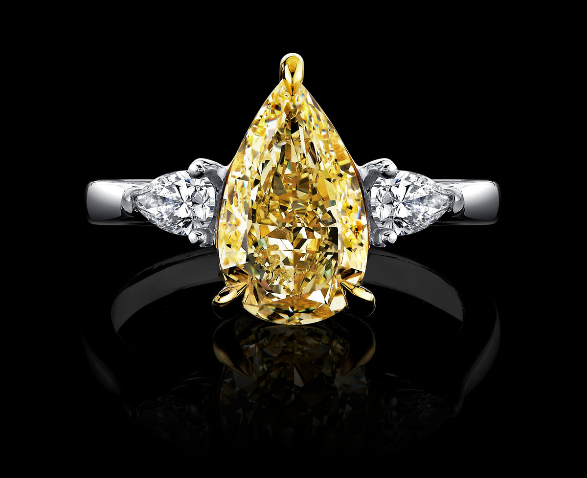 Phoenix Teardop diamond ring, view 1