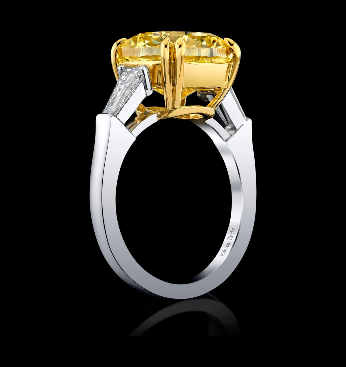 Citron Citadel diamond ring, view 2