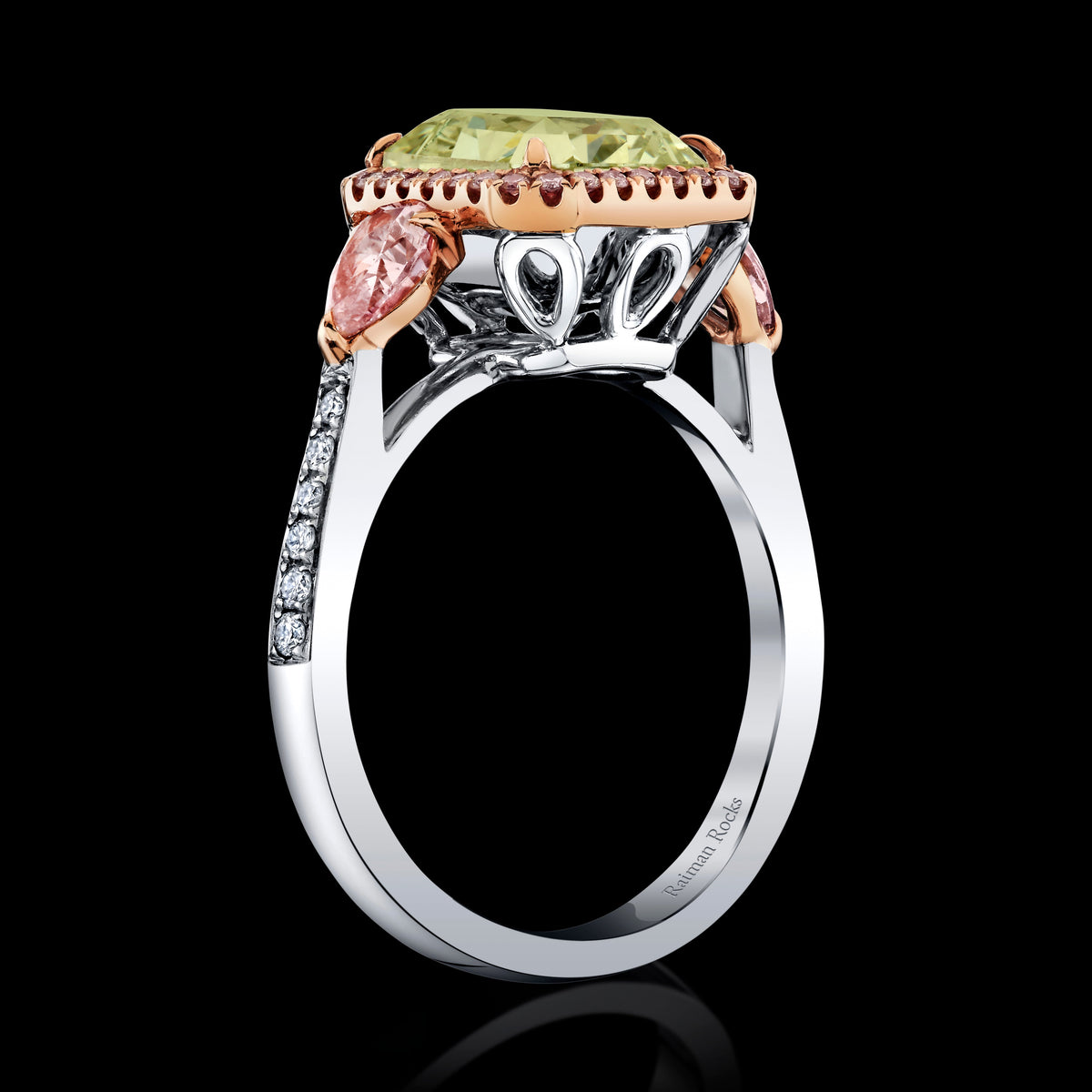 Lime Burst ring, view 3