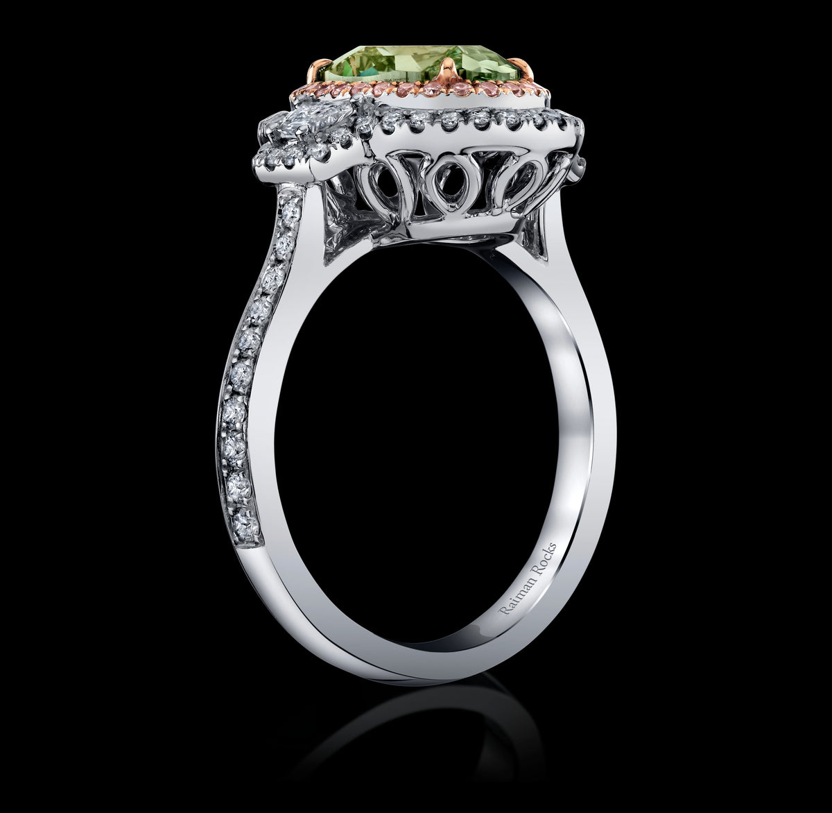 Silver Meadow diamond ring, view 3