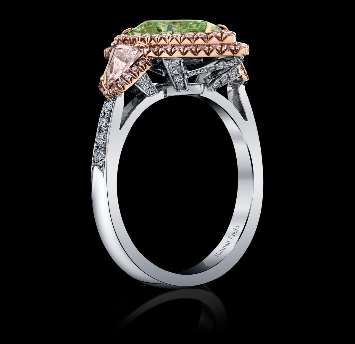 Rose Compass diamond ring, view 3