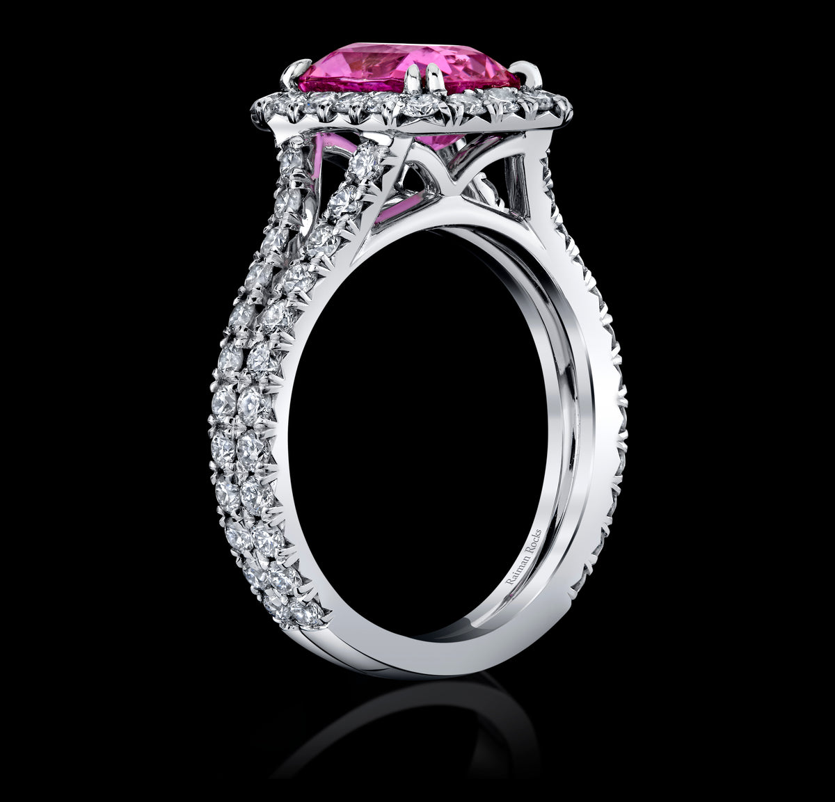 Magenta Falcon ring, view 3
