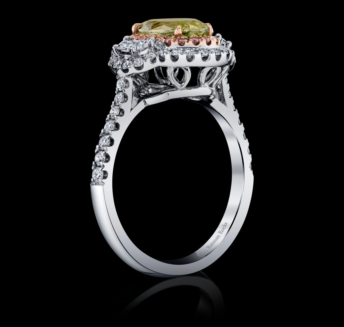 Mist Laurel diamond ring, view 3