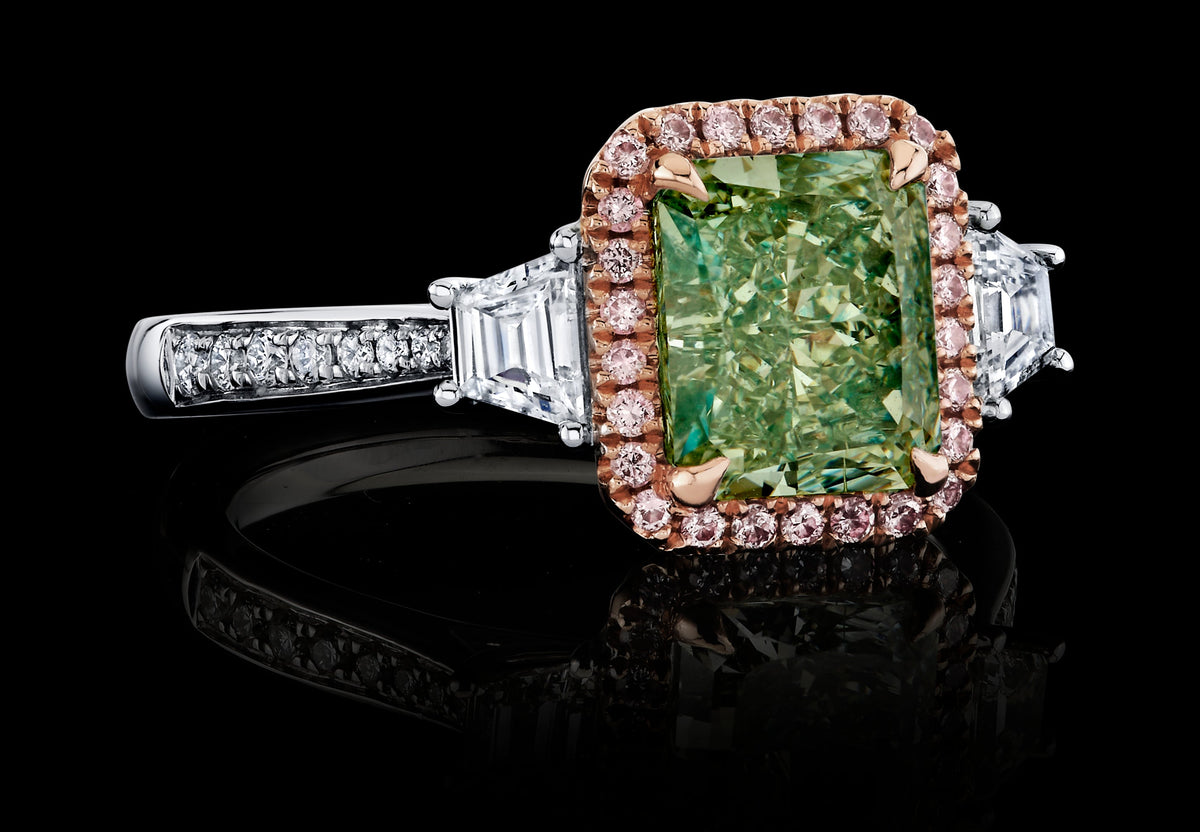Pale Horizon diamond ring, view 2