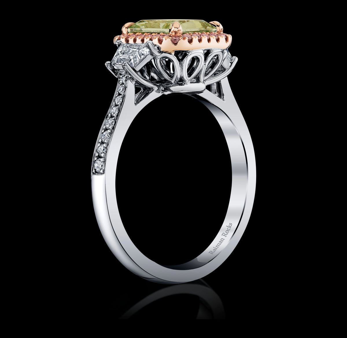Pale Horizon diamond ring, view 3