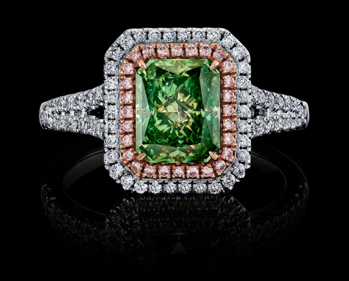 Autumn Halo diamond ring, view 1