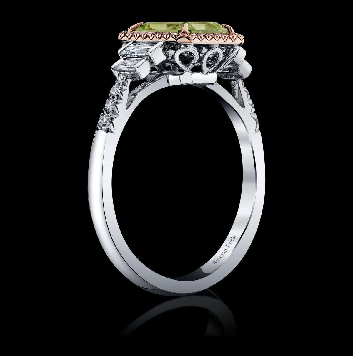 Sage Colonnade diamond ring, view 3