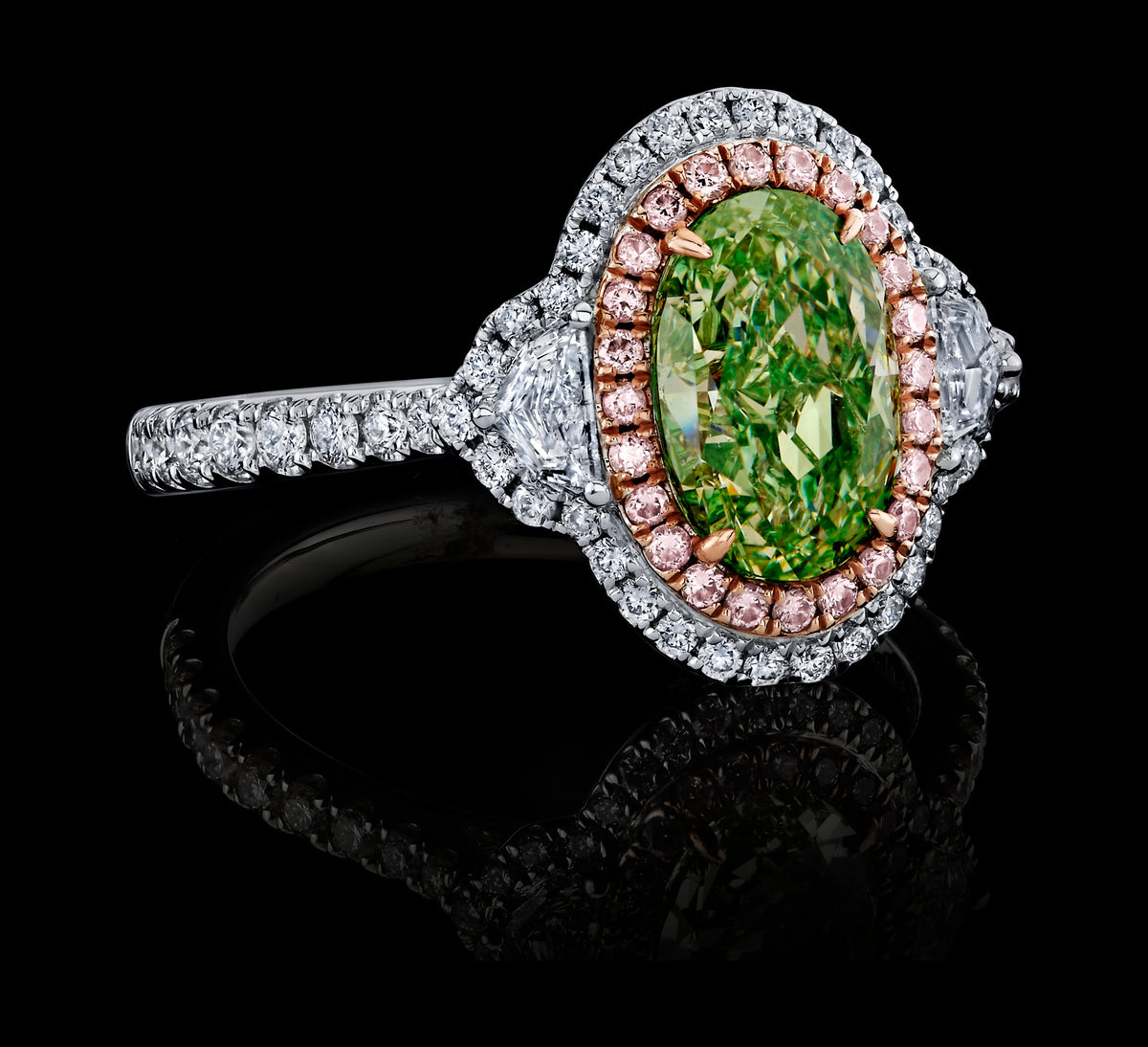 Luminous Reed diamond ring, view 2