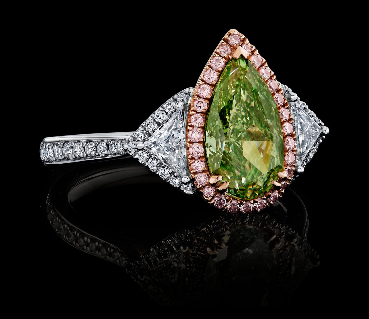 Gilded Dewdrop diamond ring, view 2