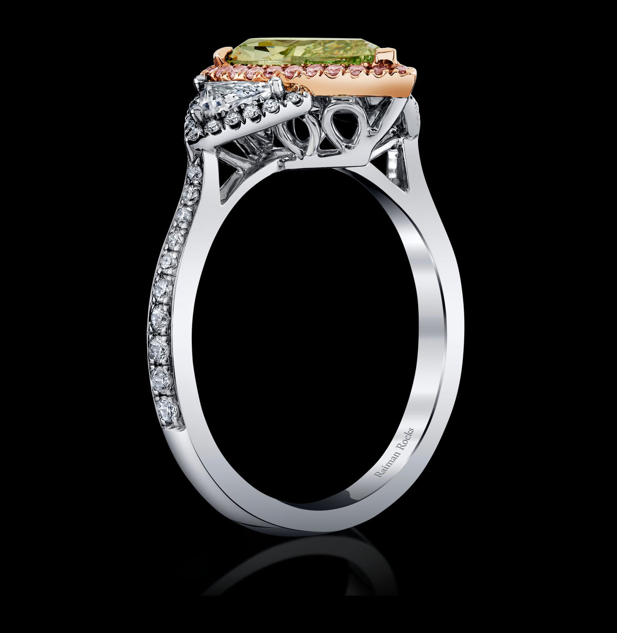 Gilded Dewdrop diamond ring, view 3