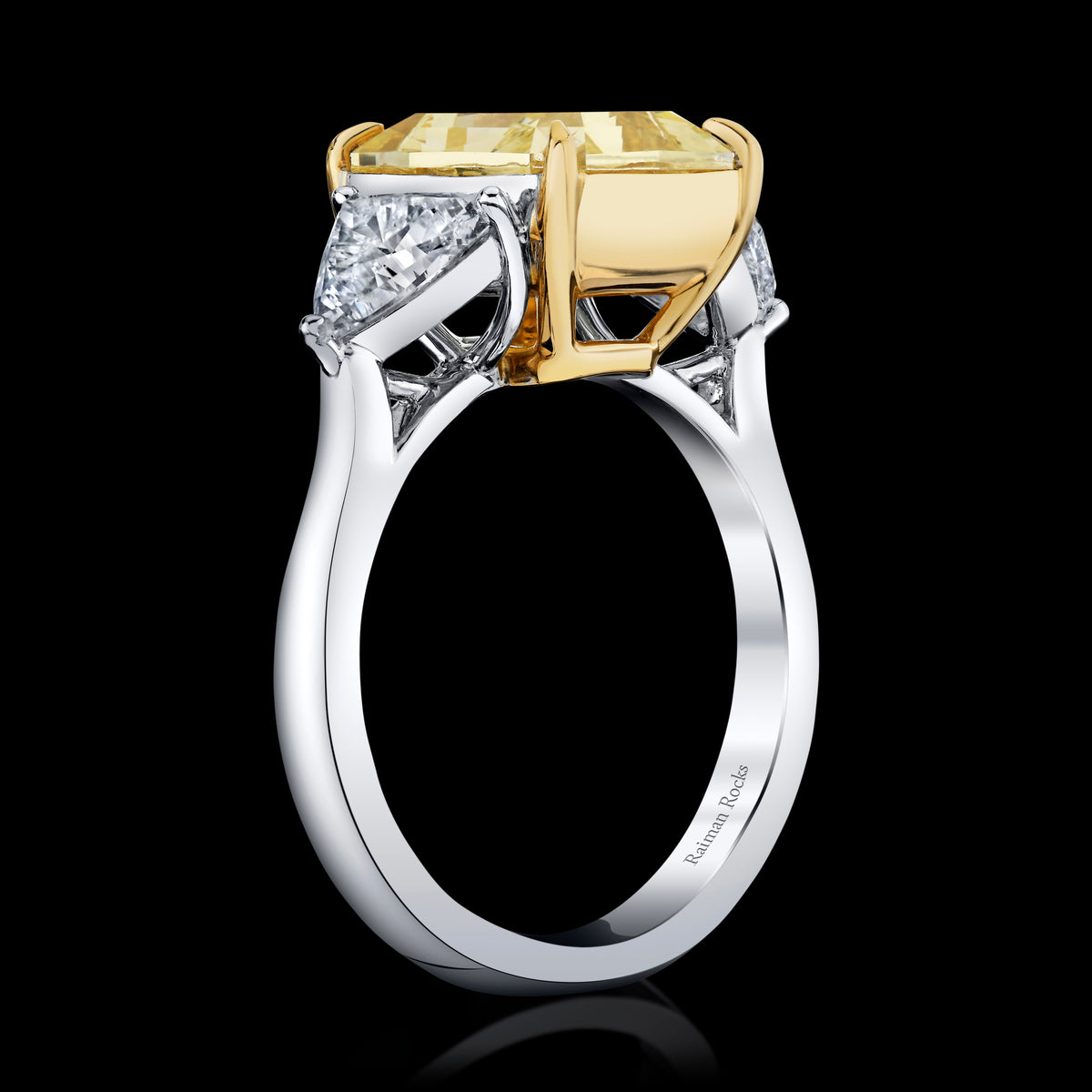 Golden Triptych ring, side view