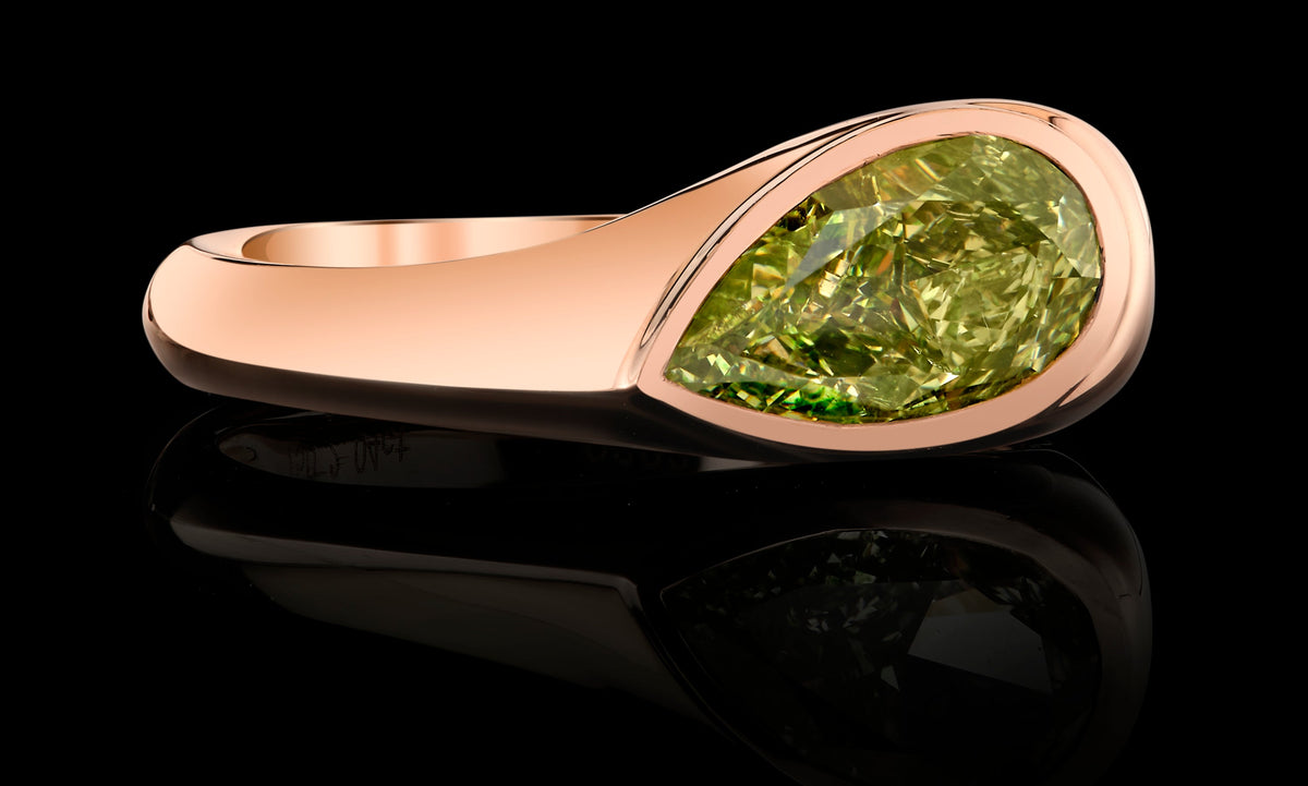 Earthen Orbit diamond ring, view 2