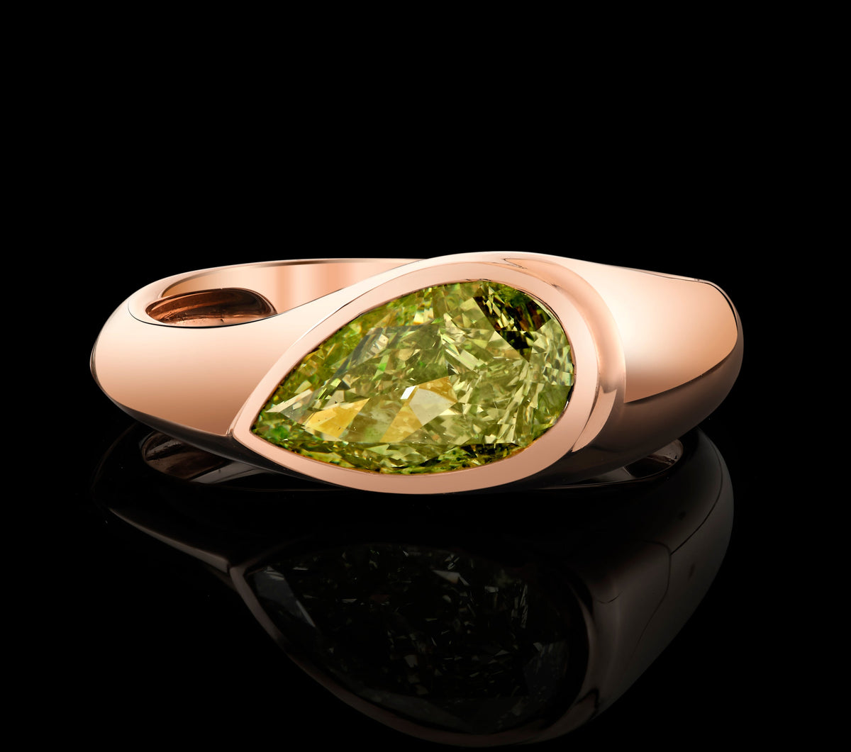 Earthen Flame diamond ring, view 1