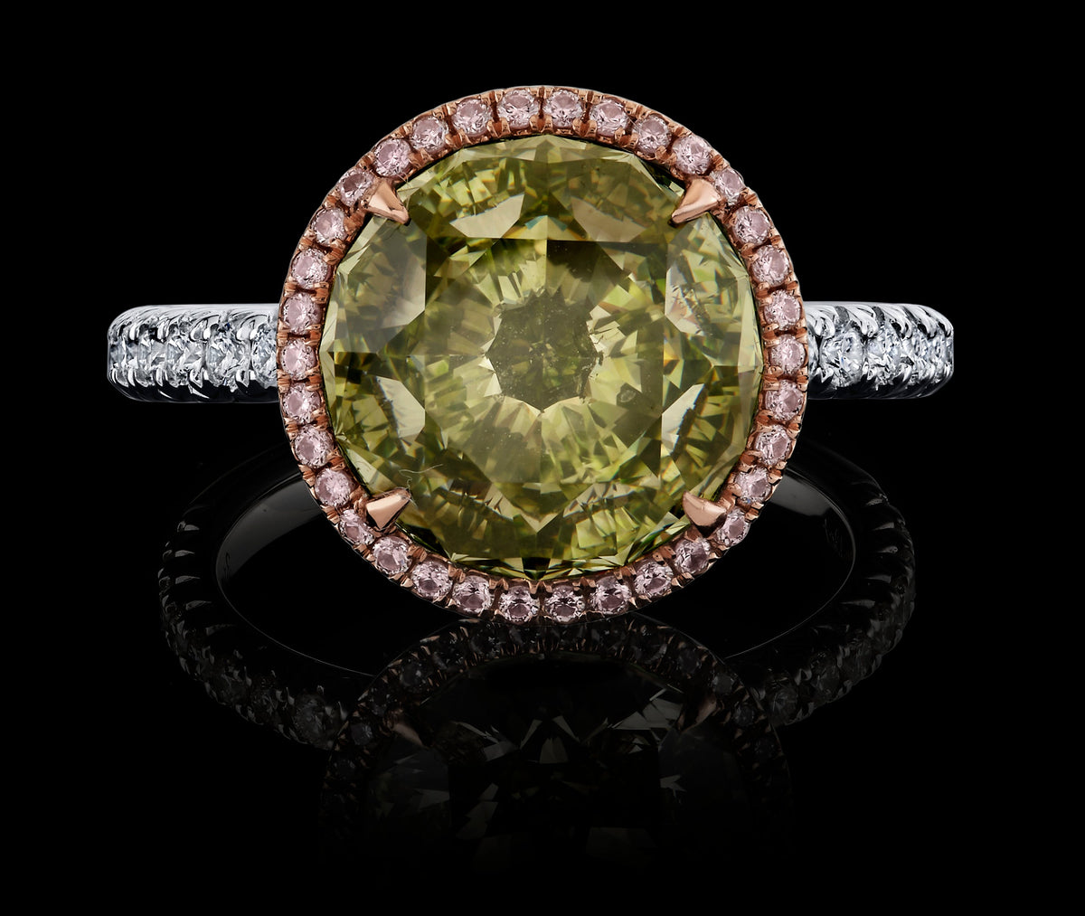 Imperial Moss diamond ring, view 1