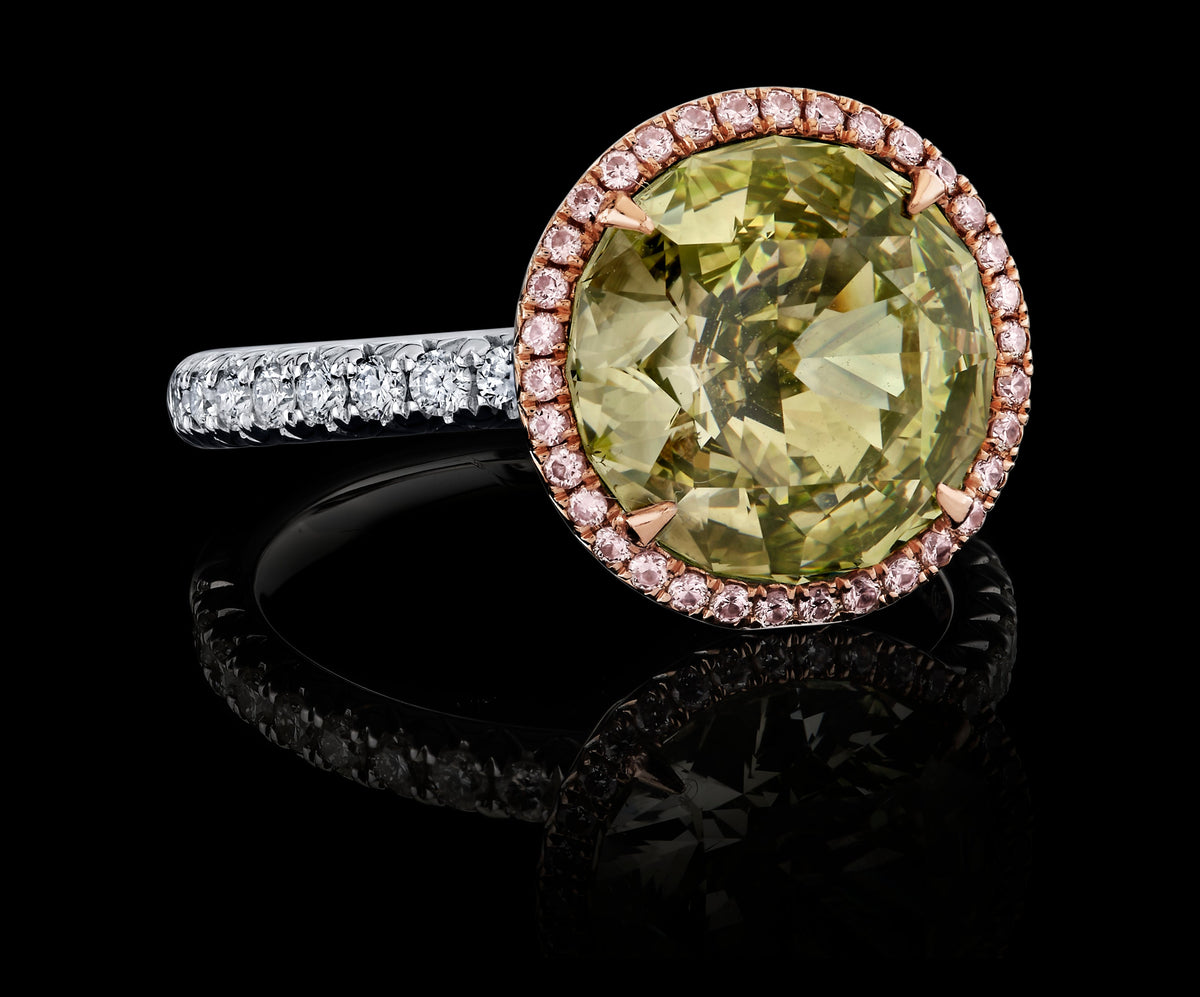 Imperial Moss diamond ring, view 2