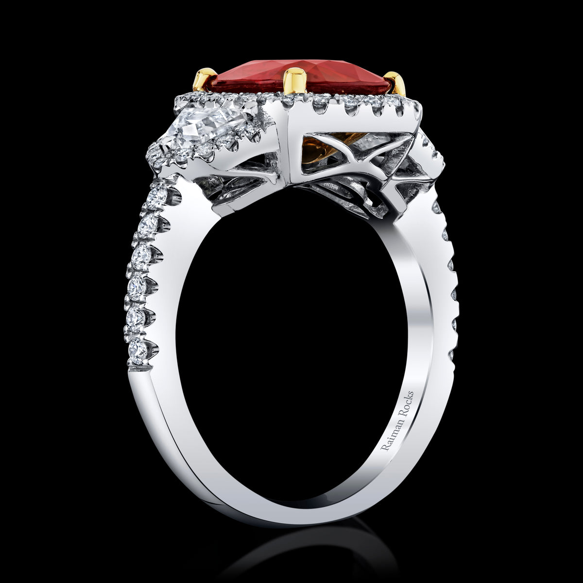 Crimson Regency ring, side view