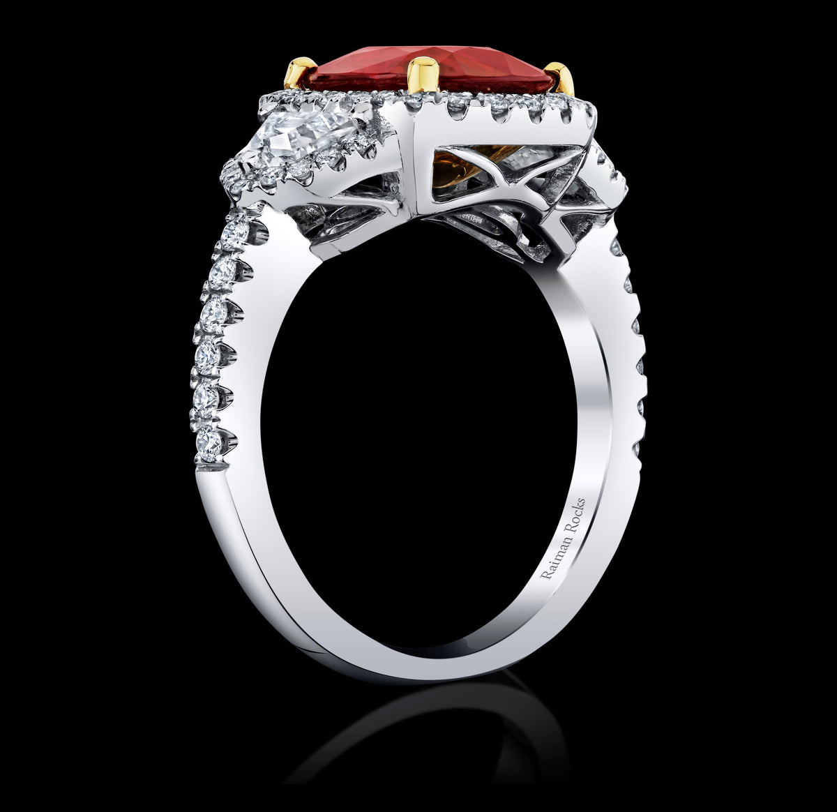 Crimson Kiss ring, view 3